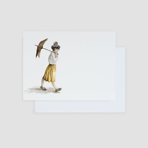 "GIRL WITH UMBRELLA" ARCHIVAL GICLEE PRINT